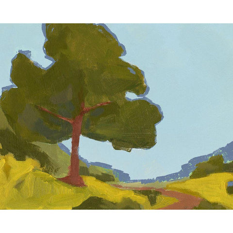 Bright Park II Gold Ornate Wood Framed Art Print with Double Matting by Green, Jacob
