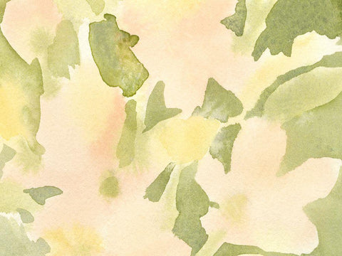 Verdant Floral Abstract I White Modern Wood Framed Art Print with Double Matting by Caroline, Emma