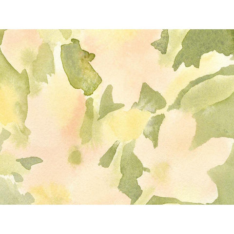 Verdant Floral Abstract I Black Modern Wood Framed Art Print by Caroline, Emma