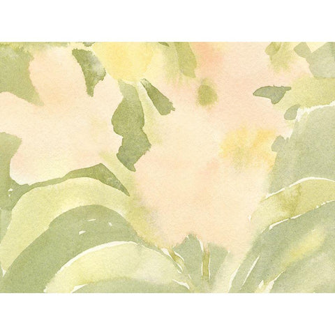 Verdant Floral Abstract II White Modern Wood Framed Art Print by Caroline, Emma