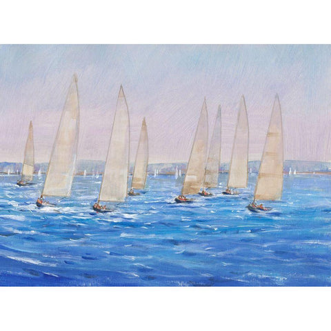 Sailing Event II White Modern Wood Framed Art Print by OToole, Tim