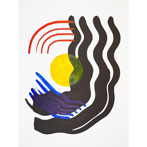 Shifting III Black Modern Wood Framed Art Print by Gianni, Katie