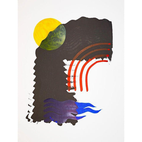 Shifting IV White Modern Wood Framed Art Print by Gianni, Katie