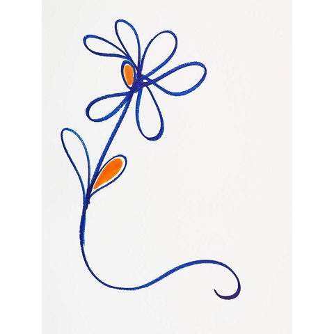 Wobbly Blooms I Black Modern Wood Framed Art Print by Gianni, Katie