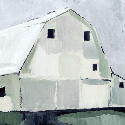 Blue Hour Barn III Black Modern Wood Framed Art Print with Double Matting by Warren, Annie