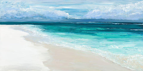 Bahama Storm White Modern Wood Framed Art Print with Double Matting by Wilkins, Suzanne