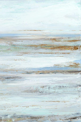 Muted Misty Marsh II Black Ornate Wood Framed Art Print with Double Matting by Wilkins, Suzanne