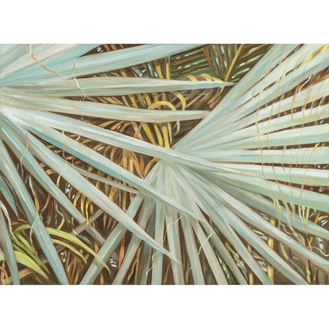 Suave Fronds Black Modern Wood Framed Art Print with Double Matting by Wilkins, Suzanne