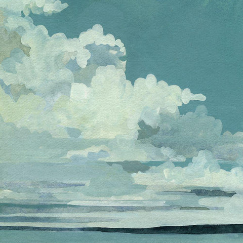 Cloud Coverage II Gold Ornate Wood Framed Art Print with Double Matting by Caroline, Emma