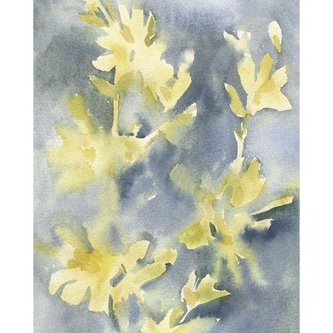 Forsythia Blooms II Gold Ornate Wood Framed Art Print with Double Matting by Caroline, Emma
