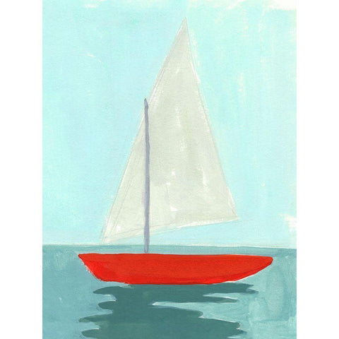 Small Sail II Gold Ornate Wood Framed Art Print with Double Matting by Green, Jacob