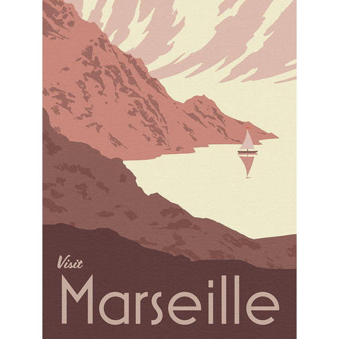 French Coast I White Modern Wood Framed Art Print by Green, Jacob