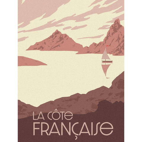 French Coast II White Modern Wood Framed Art Print by Green, Jacob