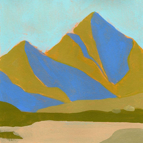 High California Hills III Gold Ornate Wood Framed Art Print with Double Matting by Green, Jacob