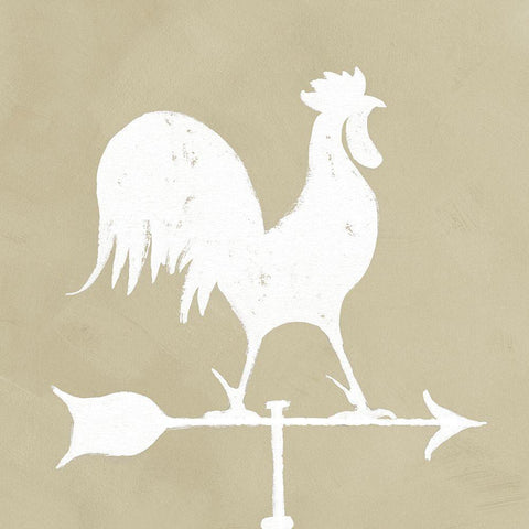 Weathervane I White Modern Wood Framed Art Print by Green, Jacob