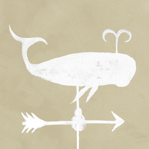 Weathervane III White Modern Wood Framed Art Print by Green, Jacob