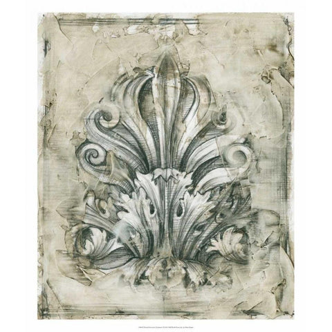 Printed Decorative Ornament I White Modern Wood Framed Art Print by Harper, Ethan