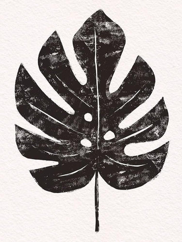 Pressed Tropical Leaf I Black Ornate Wood Framed Art Print with Double Matting by Warren, Annie