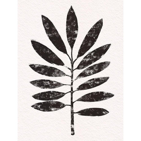 Pressed Tropical Leaf VI Black Modern Wood Framed Art Print by Warren, Annie