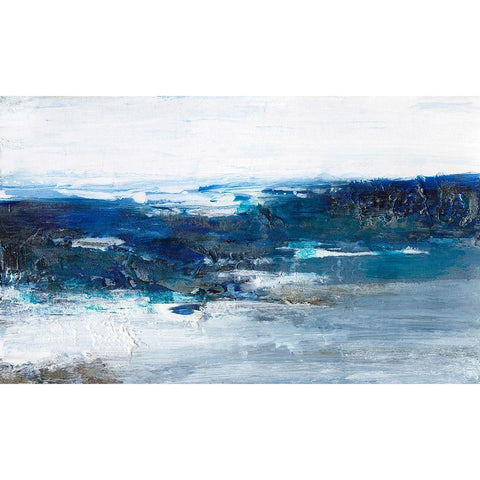 Mysterious Sea II Black Modern Wood Framed Art Print with Double Matting by Bramma, Lila