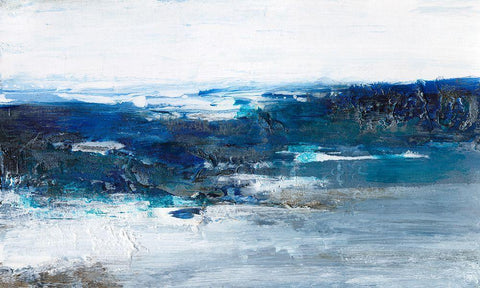 Mysterious Sea II White Modern Wood Framed Art Print with Double Matting by Bramma, Lila