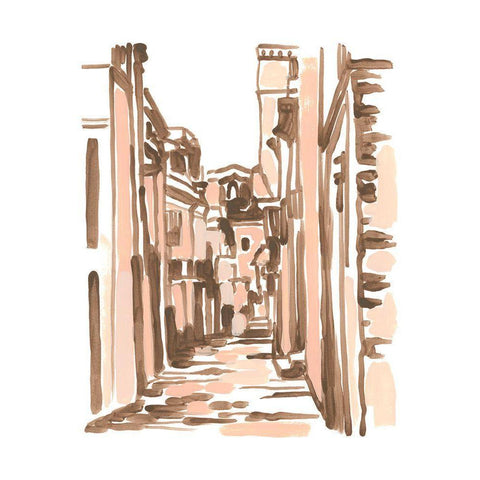 Blush Architecture Study VI Gold Ornate Wood Framed Art Print with Double Matting by Vess, June Erica