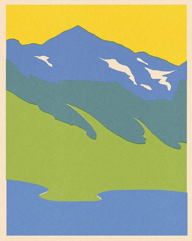 Bright Glacial Lake I White Modern Wood Framed Art Print with Double Matting by Green, Jacob