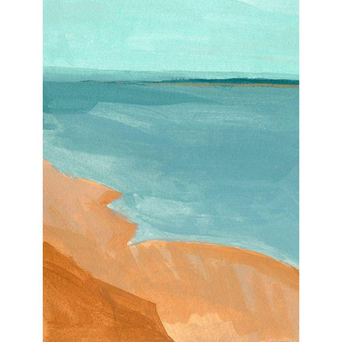 Out on the Sandbar II Black Modern Wood Framed Art Print with Double Matting by Green, Jacob