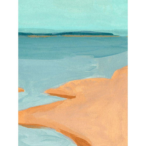 Out on the Sandbar III Black Modern Wood Framed Art Print by Green, Jacob
