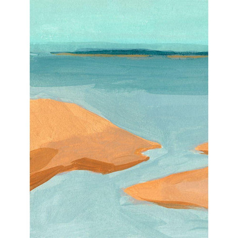 Out on the Sandbar IV Black Modern Wood Framed Art Print by Green, Jacob