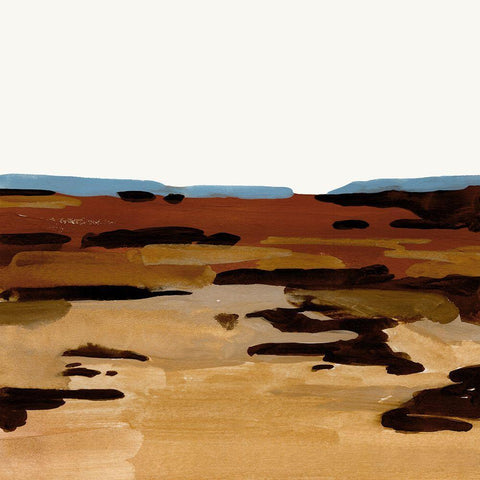Red Desert II White Modern Wood Framed Art Print with Double Matting by Green, Jacob