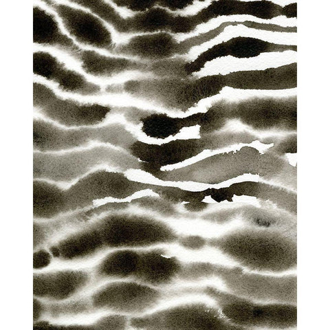 Jungle Stripe II Black Modern Wood Framed Art Print with Double Matting by Caroline, Emma
