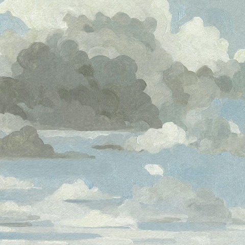 Cloud Canvas I Black Ornate Wood Framed Art Print with Double Matting by Caroline, Emma
