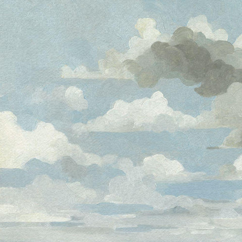 Cloud Canvas II Black Modern Wood Framed Art Print by Caroline, Emma