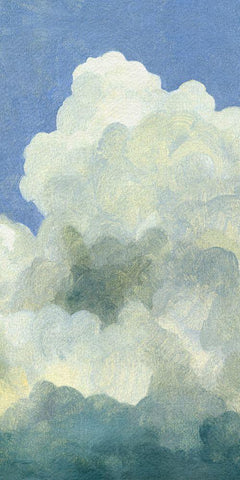 Cumulus Tower III White Modern Wood Framed Art Print with Double Matting by Caroline, Emma