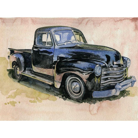 Antique Pickup II White Modern Wood Framed Art Print by Parker, Jennifer Paxton