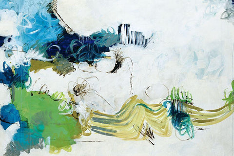 Enviroscape White Modern Wood Framed Art Print with Double Matting by Taylor, Kari