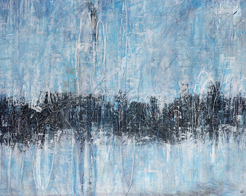 Evanescent White Modern Wood Framed Art Print with Double Matting by Schicker, Joshua