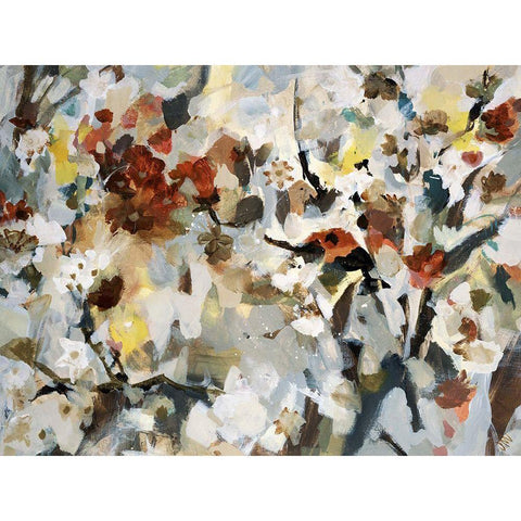 Floweresque II Black Modern Wood Framed Art Print by Maas, Jodi