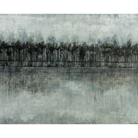 Slate Forest White Modern Wood Framed Art Print by Schicker, Joshua