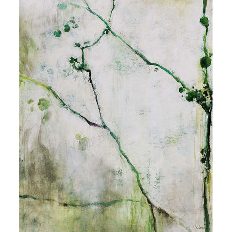 Springtime Black Modern Wood Framed Art Print with Double Matting by Drotar, Rikki