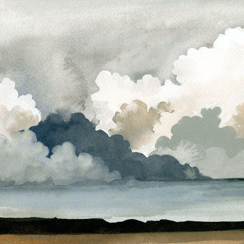 Western Storm I Black Modern Wood Framed Art Print by Caroline, Emma