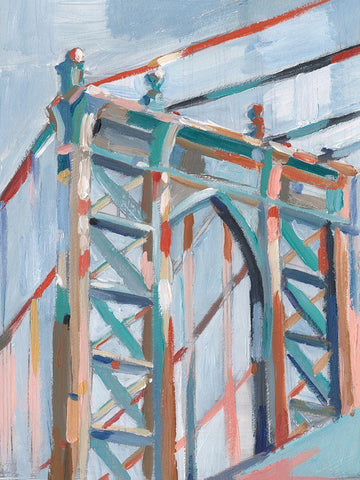 Big City Colors II Black Ornate Wood Framed Art Print with Double Matting by Harper, Ethan