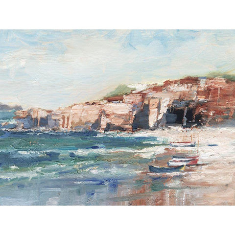 Sea Cliff Study II Gold Ornate Wood Framed Art Print with Double Matting by Harper, Ethan