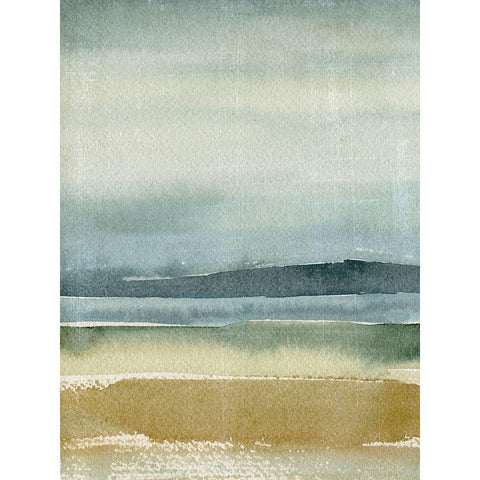 Ochre Outlook I White Modern Wood Framed Art Print by Warren, Annie