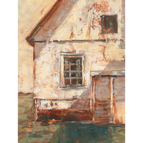 Sunlit Barn II White Modern Wood Framed Art Print by Harper, Ethan