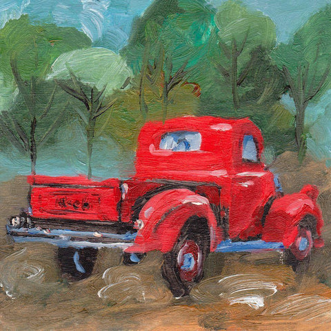 Sunburnt Truck I White Modern Wood Framed Art Print by Wang, Melissa