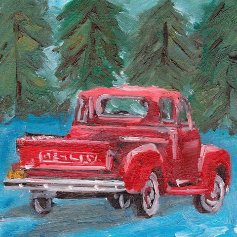 Sunburnt Truck III White Modern Wood Framed Art Print by Wang, Melissa