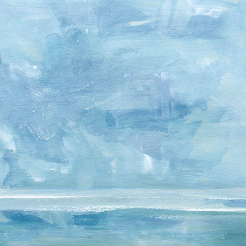 Ocean Meets Sky IV Black Modern Wood Framed Art Print by Barnes, Victoria