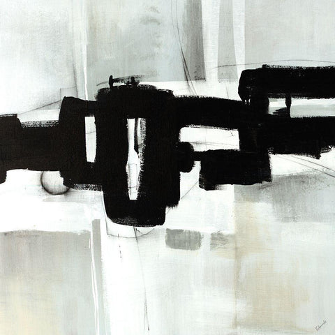 Oolong I White Modern Wood Framed Art Print with Double Matting by Edmunds, Sydney